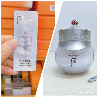 [Combo 60 Gói x 1ml ] Kem Dưỡng Trắng Sáng Da Whoo Radiant White Moisture Cream