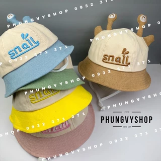 Bé Dưới 2 Tuổi/Vđ 48cm_Mũ bucket nhung tai bèo vành trai gái trẻ em phungvyshop-nón BO nhí / SNAIL /