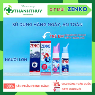 Xịt Mũi Zenko Chai 75ml, Giúp vệ sinh mũi, phòng ngừa sổ mũi, ngạt mũi