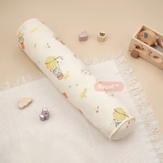 Gối ôm xô muslin Royal HQ ruột Bông cho bé size 52cm có  vỏ gối thay thế