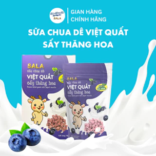 Sữa chua dê việt quất sấy thăng hoa SALA hộp 20g, nguồn sữa dê tại trang trại Công ty Thái Ý Phương