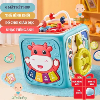 Hộp Đồ Chơi Âm Nhạc Đa Năng Có 6 Mặt Nhạc Tiếng Anh, Đồ Chơi Giáo Dục Cho Bé Phát Triển Sớm MiaBaby