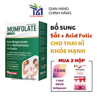 [CHÍNH HÃNG] Viên Uống Bổ Sung Sắt Cho Bà Bầu MUMFOLATE-Diamond (30 viên) Giảm Ngừa Thiếu Máu, Cải Thiện Sức Khỏe Mẹ Bầu