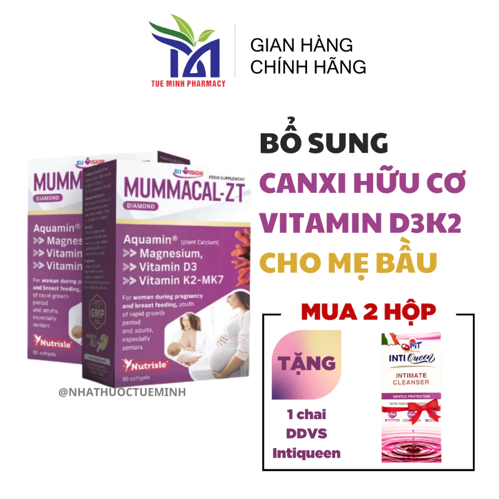 [CHÍNH HÃNG] Viên Uống MUMMACAL - ZT DIAMOND (30 viên) Bổ Sung Canxi, Vitamin D3 Cho Mẹ Bầu, Sau Sinh Cho Con Bú