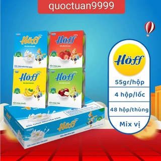 Sữa chua hoa quả cao cấp Hoff vỉ 4 hộp 220g đủ vị cho trẻ từ 6 tháng tuổi