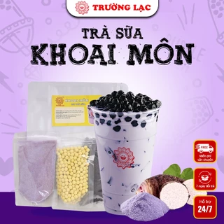 [Trường Lạc] Set Trà Sữa Tự Pha Trân Châu Đường Đen Vị Khoai môn Nguyên Liệu Làm Trà Sữa 6-8 Ly