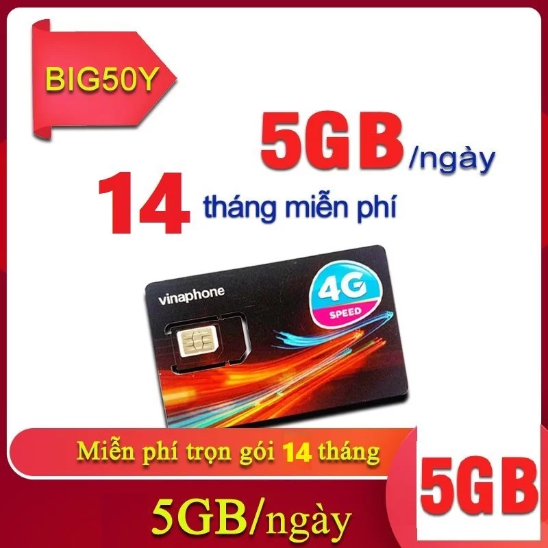 Sim 4G Vina Mua 1 Lần Dùng Cả Năm Với Ưu Đãi Cực Lớn Về Cước Gọi Và Data Sử Dụng Lên Đến 16 Tháng D500 D89Y BIG50Y D60G