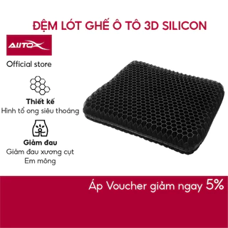 Đệm lót ghế ô tô Ema chất liệu 3D Silicon mềm thoáng khí và êm mông thư giãn thoải mái khi lái xe