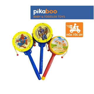 Đồ chơi trống lắc Pikaboo cho bé tiếng trống giòn giã vui tai chất liệu nhựa ABS an toàn