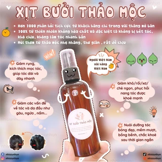 XỊT BƯỞI MỌC TÓC - GIẢM RỤNG TÓC - DƯỠNG ĐẸP TÓC BƯỞI THẢO MỘC