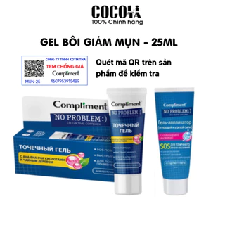 Gel bôi mụn Compliment AHA, BHA giúp giảm mụn, gom cồi phục hồi da 25ml