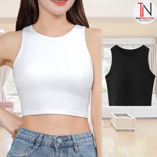 Áo Thun Nữ ba lỗ ,Sát Nách Croptop Kiểu Ôm Vải Cotton Giãn Tốt, Mặc Nhà Đi Chơi, Đi Biển - tannguyen_store