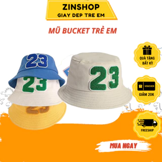 Mũ bucket trẻ em Zinshop form mềm, nón vành cụp cho bé từ 3 đến 10 tuổi vải kaki cao cấp phong cách hàn quốc M15