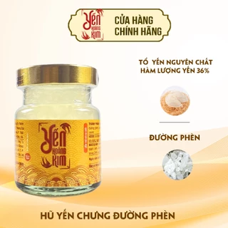 3 Hũ Yến Hoàng Kim Chưng Sẵn Đường Phèn 36% Yến Hũ 70ml