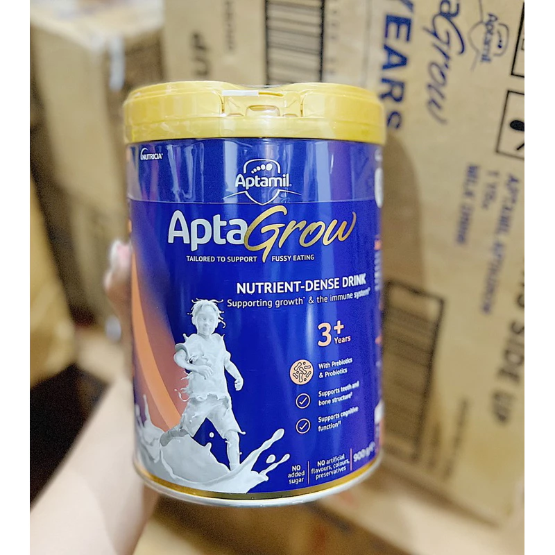 Sữa APTAMIL APTAGROW ÚC (900G) nhập khẩu số 1y, 3y, 6y phát triển toàn diện