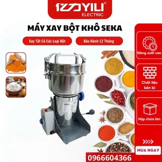 [TẶNG PHỤ KỆN] Máy Xay Bột Khô Seka, Máy Nghiền Ngũ Cốc, Dược Liệu, Chất Liệu INOX 304 Công Suất 3000W Bảo Hành 12 Tháng