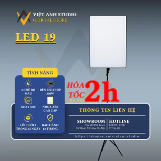 Bộ Đèn Led Studio chụp ảnh sản phẩm quay video Livestream bán hàng tiktok chuyên nghiệp, Đèn chữ nhật hắt sáng300W