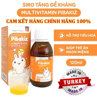 Siro Pibakiz tăng đề kháng, ăn ngon, tiêu hóa tốt bổ sung vitamin cho Bé 120ml DR. PAPIE - Thổ Nhĩ Kỳ