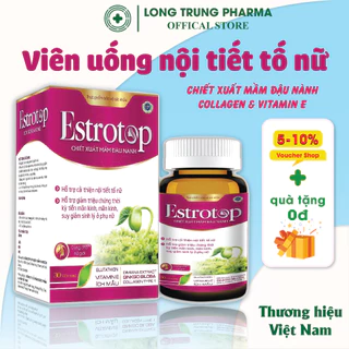 Viên uống tăng cường nội tiết tố nữ Estrotop - hỗ trợ giảm các triệu chứng thời kỳ tiền mãn kinh, mãn kinh (Hộp 30 viên)