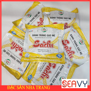 Bánh tráng gạo mè nướng sẵn Sachi gói 75g - Seavy đặc sản Nha Trang