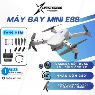 Máy bay điều khiển từ xa E88,flycam giá rẻ tập chơi có cameraHD quay chụp,play cam mini zlifestore68