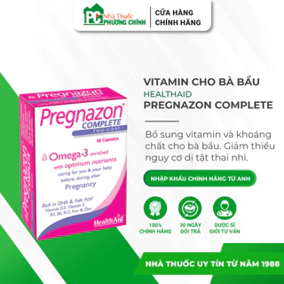 Vitamin Tổng Hợp Cho Bà Bầu HealthAid Pregnazon Complete Omega-3 (Hộp 60 Viên)