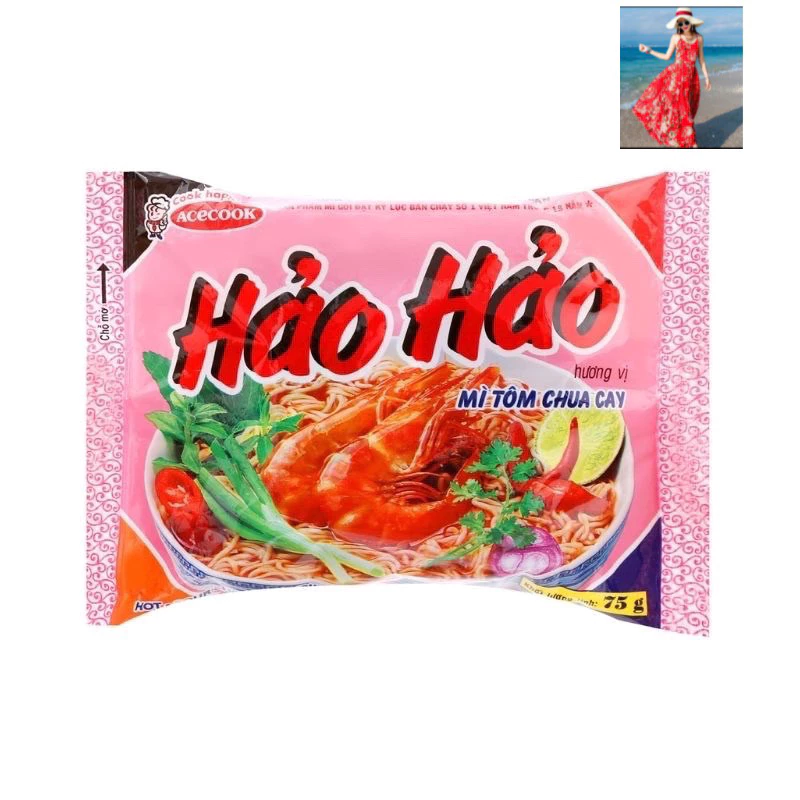 thùng 30 gói hảo hảo chua cay 75 gr. date mới