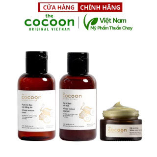 Bộ 3 Gồm Gel rửa mặt bí đao 140ml + Toner nước cân bằng da 140ml + Mặt nạ bí đao cocoon 30ml - Thuần Chay Việt Nam