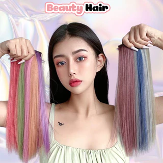 Tóc giả đẹp tóc kẹp dài thẳng light 55cm lọn nhiều màu phong cách Hàn Quốc Beauty Hair