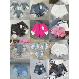 Quần Short Jeans Nữ Quần Bò Nữ Lưng Cao Túi Dài Đủ Màu Chất Vải Dày Dặn (JeancuaTui)