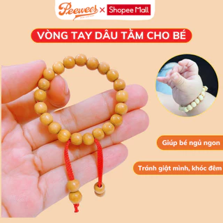 Vòng Tay Dâu Tằm Cho Bé PEEWEES Chống Đổ Mồ Hôi Trộm Giúp Bé Ngủ Ngon Tránh Giật Mình Thức Giấc Giữa Đêm