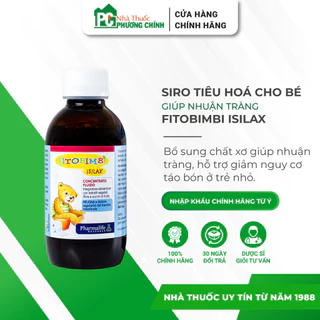 Siro Táo Bón Cho Bé Fitobimbi Isilax Giúp Nhuận Tràng, Giảm Táo Bón Và Tiêu Hóa Kém Cho Trẻ (Chai 200ml)