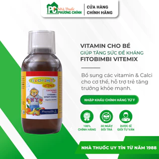 Vitamin Tổng Hợp Cho Bé Vitemix Fitobimbi Giúp Tăng Sức Đề Kháng Và Sức Khỏe Tổng Thể Cho Bé (Chai 200ml)