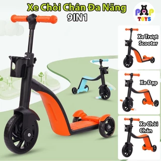 Xe Chòi Chân Đa Năng 10IN1 Xe Scooter Tập Đi Cho Bé Từ 1-10 Tuổi Biến Hình Xe Trượt , Xe Đạp 3 Bánh Phát Triển Vận Động