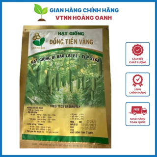 Hạt Giống Bí Đao Lai F1 Tlp 5168 Đồng Tiền Vàng Gói 2G Thời Gian Thu Hoạch: 52-55 Ngày Sau Gieo