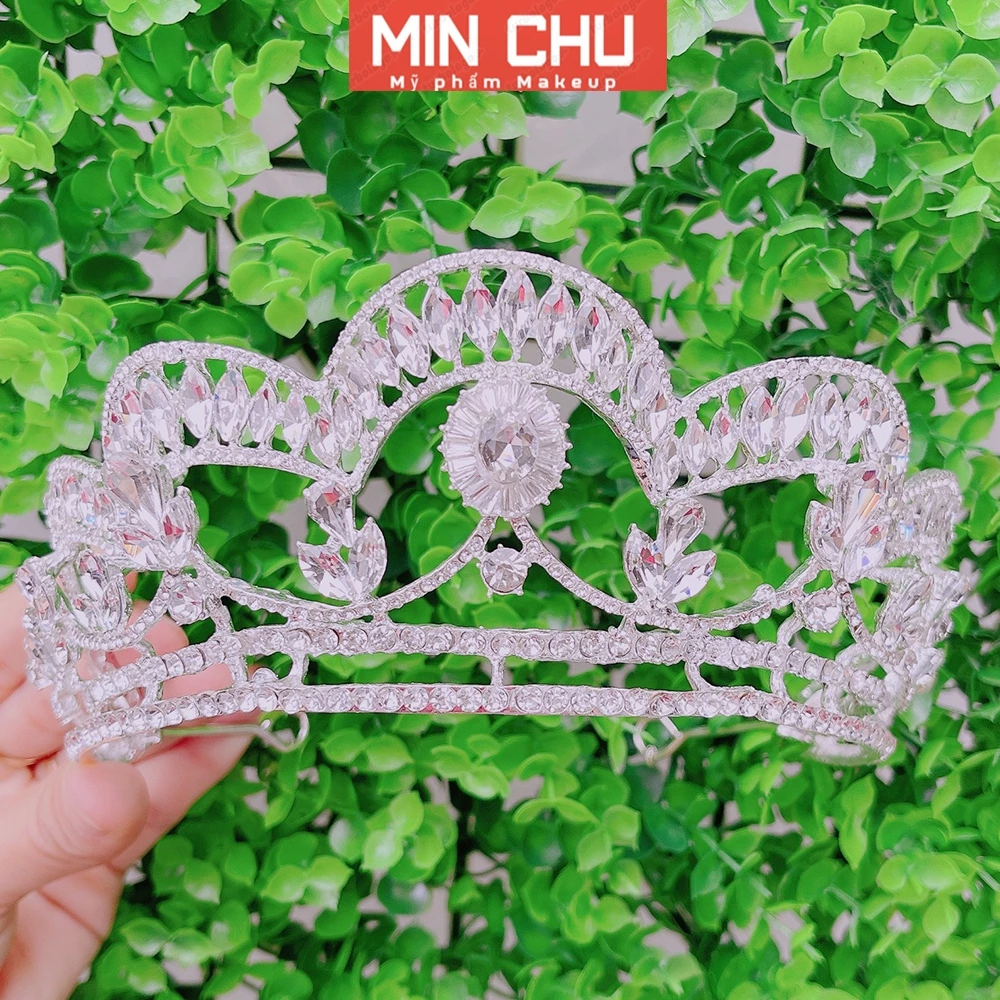 Vương Miện Cài Tóc Đính Pha Lê Cho Cô Dâu
