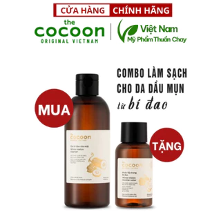 COMBO Làm Sạch Cho Da Dầu Mụn Từ Bí Đao Cocoon Thuần Chay: 1 Gel bí đao rửa mặt 310ml + 1 Nước tẩy trang bí đao 140ml