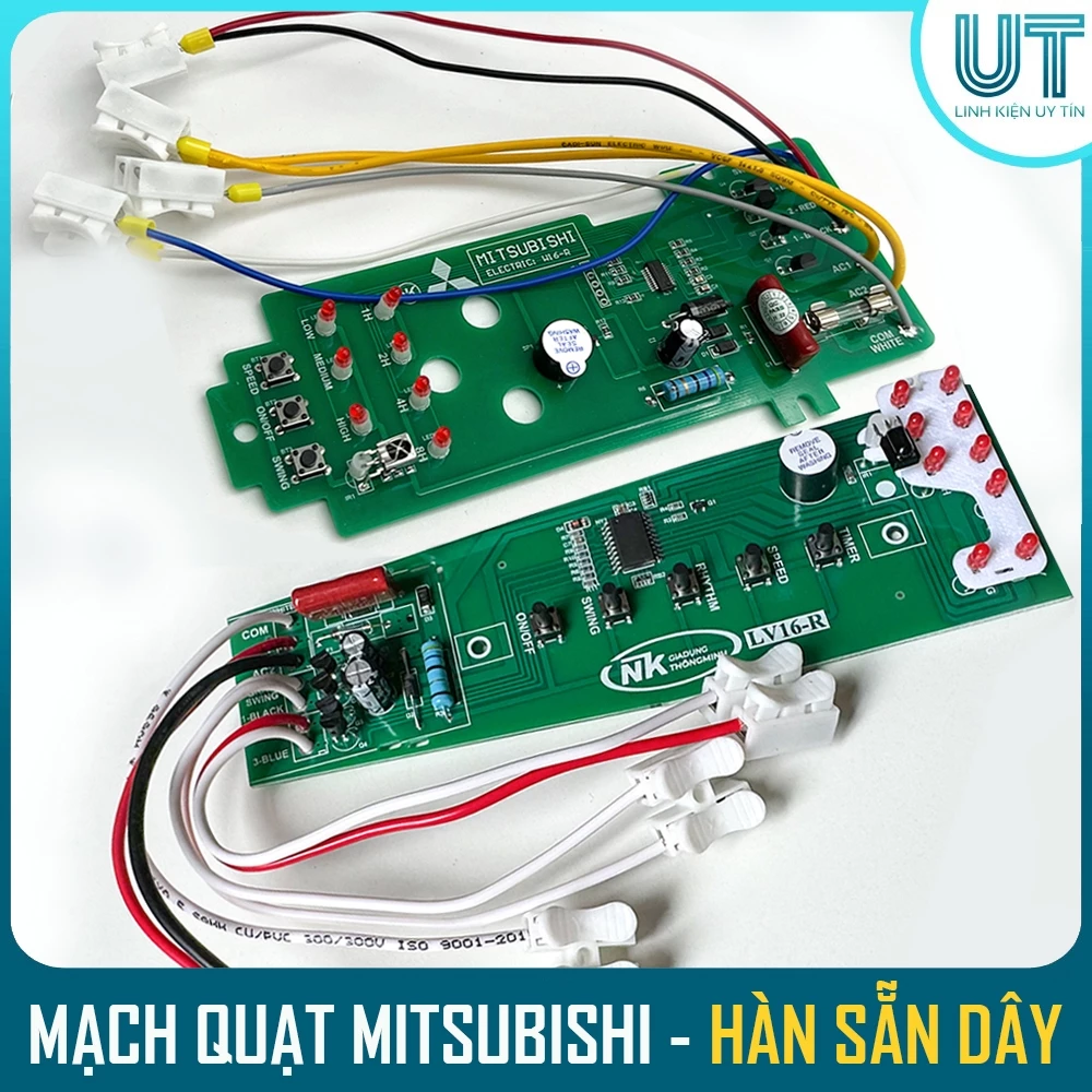 Mạch quạt MITSUBISHI LV16, W16 - HÀN SẴN DÂY - Điều khiển quạt cây LV16 RT/RR/RS, Quạt treo tường W16 RT/RS (Chính Hãng)