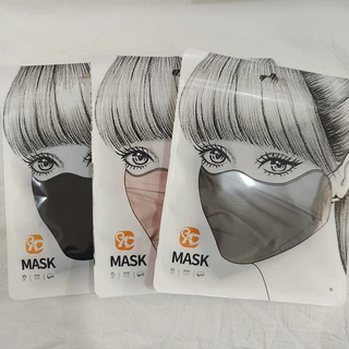Khẩu Trang Thời Trang Unisex Cao Cấp Fashion Masks 5D ( Vải Thoáng Lót Lưới Mềm Êm Ái Dây Đeo Rút Co Giãn  )