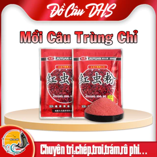 Mồi Câu Cá Trùng Chỉ, Bột Trùng Chỉ Đỏ Chuyên Chép, Trôi, Trắm, Rô Phi - Đồ Câu DHS