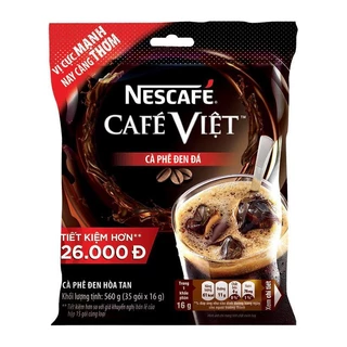 Cà phê đen đá hòa tan Nescafé Cà phê Việt 35 gói x 16g