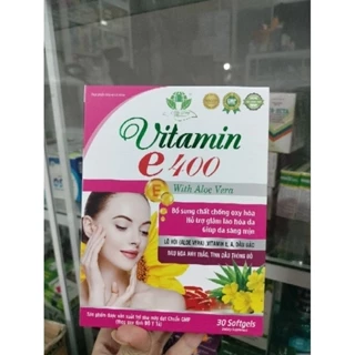 Vitamin E đỏ E400 bổ sung chất chống oxy hóa, hỗ trợ giảm lão hóa da và giúp da sáng mịn hộp 30 viên