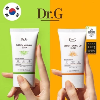 Kem Chống Nắng PHỔ RỘNG dưỡng sáng Dr.G Brightening Up Sun/Green Mild Up Sun+/ RED BLEMISH SOOTHING💯SPF50+ PA+++ 50ML