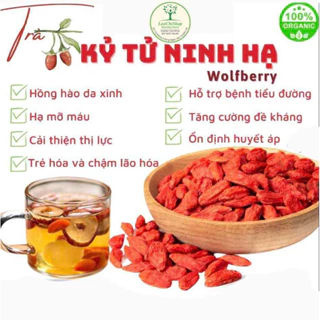 [HÀNG LOẠI 1] Kỷ Tử Đỏ (Câu Kỉ Tử) 100gr Sấy Khô Quả To Đỏ Đều Giúp Đẹp Da, Bổ Máu, Dễ Ngủ, Sáng Mắt