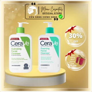 Sữa Rửa Mặt CeraVe Foaming Facial Cleanser & CeraVe Hydrating Cleanser