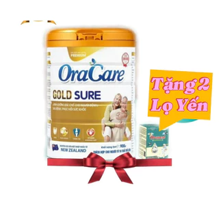 Sữa Oracare Gold Sure 900g Phục Hồi Sức Khỏe Cho Người Từ 18t(mua 1 lon tặng 2 lọ Yến )