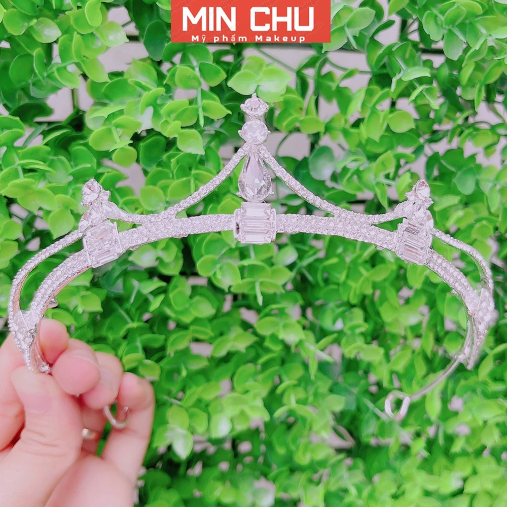 Vương Miện Hợp Kim Đính Đá Xinh Xắn Thời Trang Cho Cô Dâu