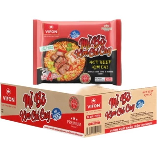 Mì cay vị bò kim chi Vifon thùng 24 gói - 105g/gói