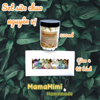 Set Bánh Sữa Chua Nguyên Vị + Hộp Bánh Dùng Thử Cho Bé Ăn Dặm Thơm Ngon Nhanh Tan