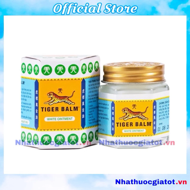 Tiger Balm Dầu Cù Là Con Cọp Trắng TIGER BALM WHITE OINT Nhập Khẩu Chính Hãng Từ Singapore